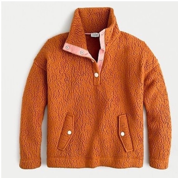 New J.Crew Snap Collar Polartec Sherpa - Picture 2 of 7